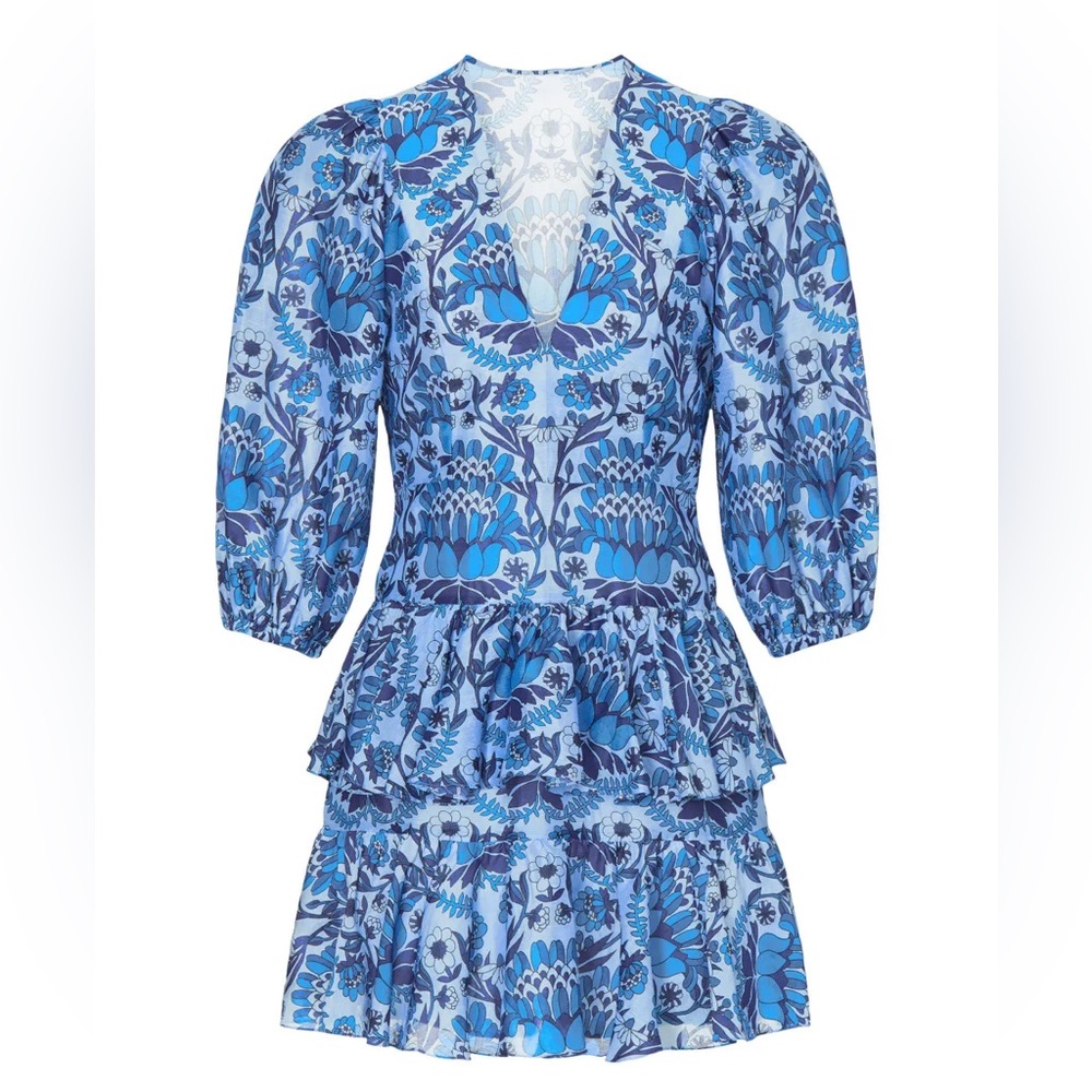 Sandro Blue Floral Mini Dress